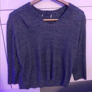 Gray Ribbed Sweater